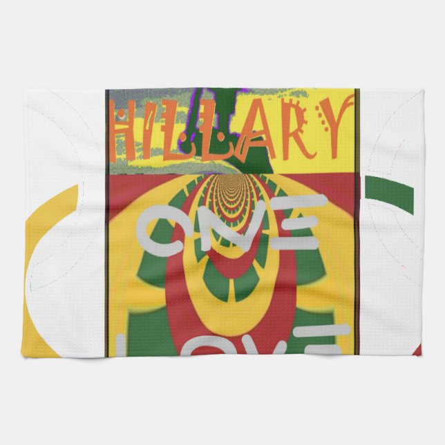 Love Message in Rasta Colors Art Print Towel (Horizontal)
