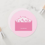 Love Message Pink Hearts Minimalist Cute Funny  