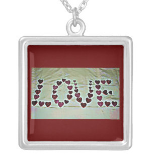 Love Message Silver Plated Necklace
