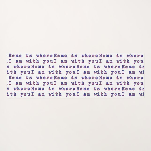 Love message yoga mat (Back (Horizontal))