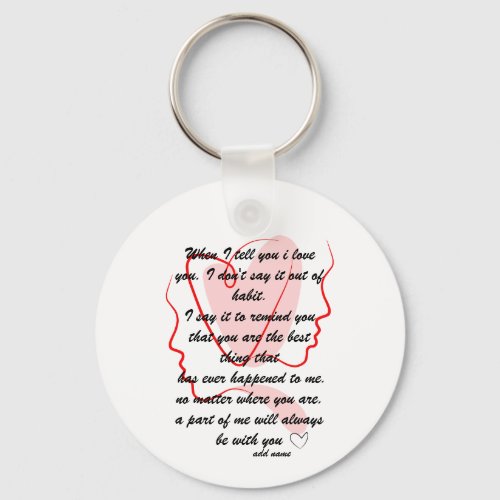 love messages  keychain