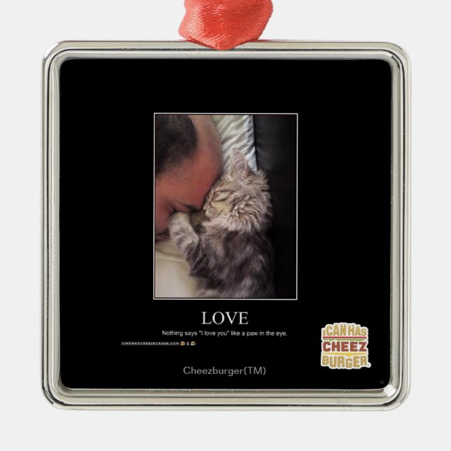 Love Metal Ornament (Front)