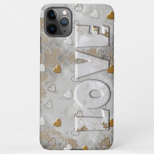 Love Metallic Gold Rust iPhone 11Pro Max Case