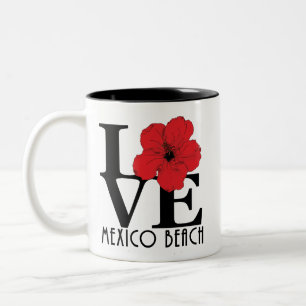 LOVE Mexico Beach Florida 11oz Two-Tone Coffee Mug