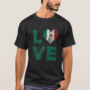 Love Mexico Flag Vintage Mexico Vacation  2 T-Shirt