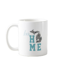 Love Michigan Home With Gray And Blue Poppies