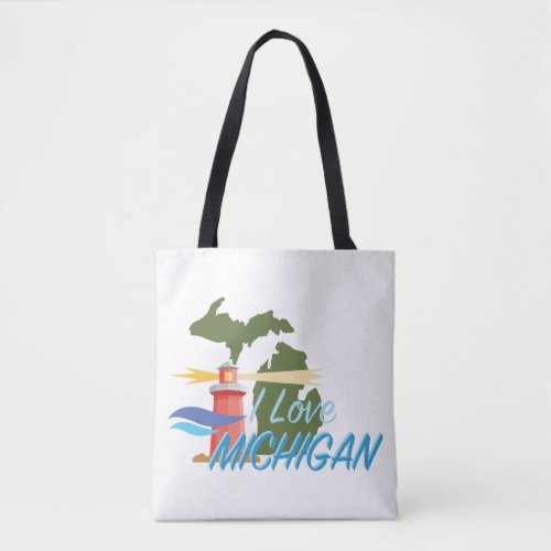 Love Michigan Tote Bag