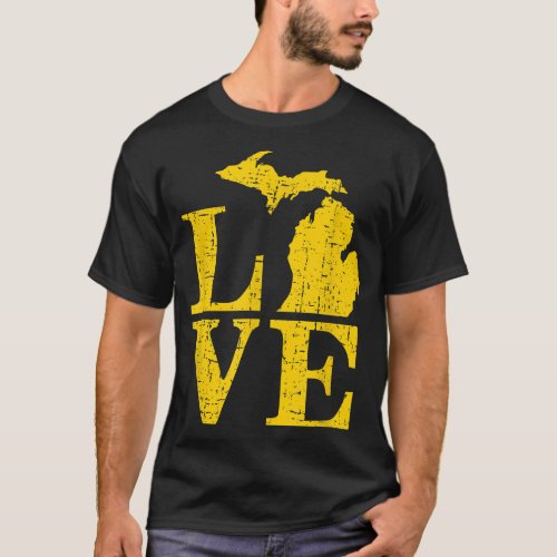 Love Michigan Vintage MI Wolverine State Pride  T_Shirt