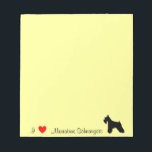Love Mini Schnauzers Notepad<br><div class="desc">I love Miniature Schnauzers Notepad</div>
