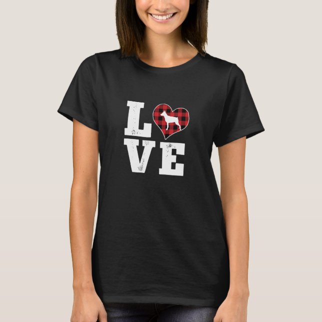 Love Miniature Pinscher Dog Lover Gifts Dog Valent T-Shirt (Front)