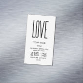 Love - Minimalist Design Magnetic Business Card (In Situ)