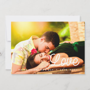 Love minimalist Valentine's day photo card