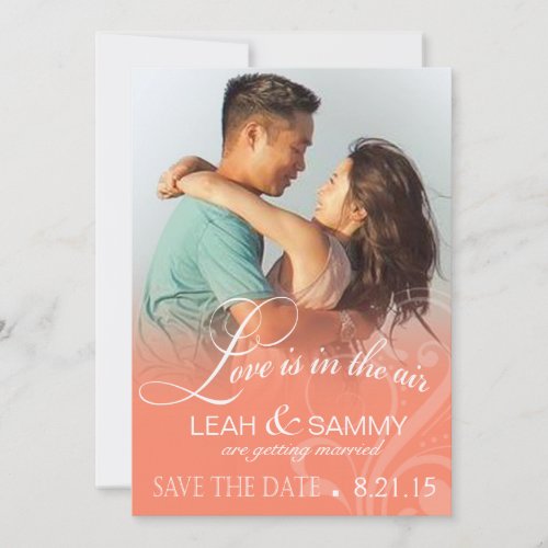 Love Mist Photo Save the Date  peach