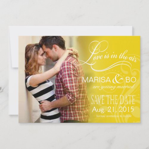 Love Mist Photo Save the Date  yellow