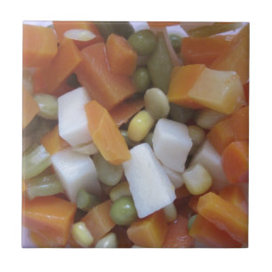 Love Mixed Vegetables Ceramic Tile