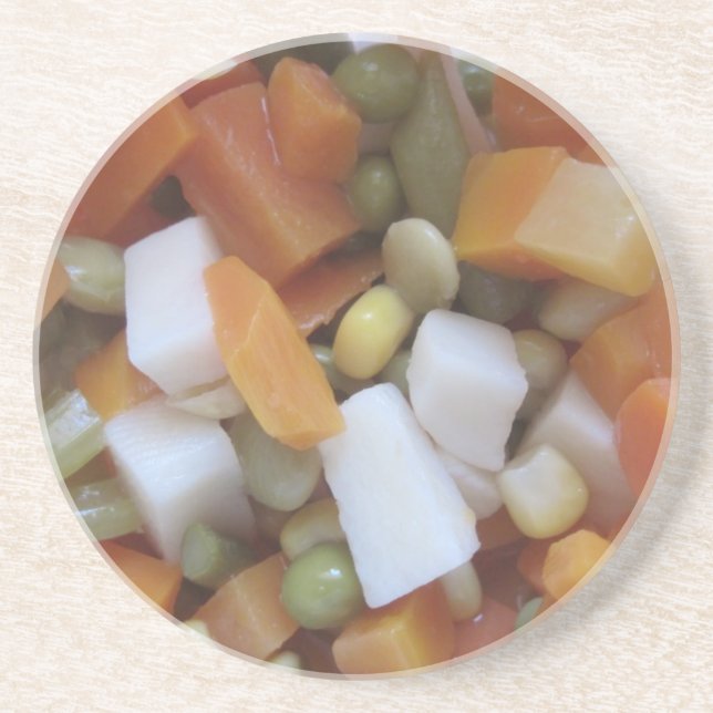 Love Mixed Vegetables Coaster (Front)