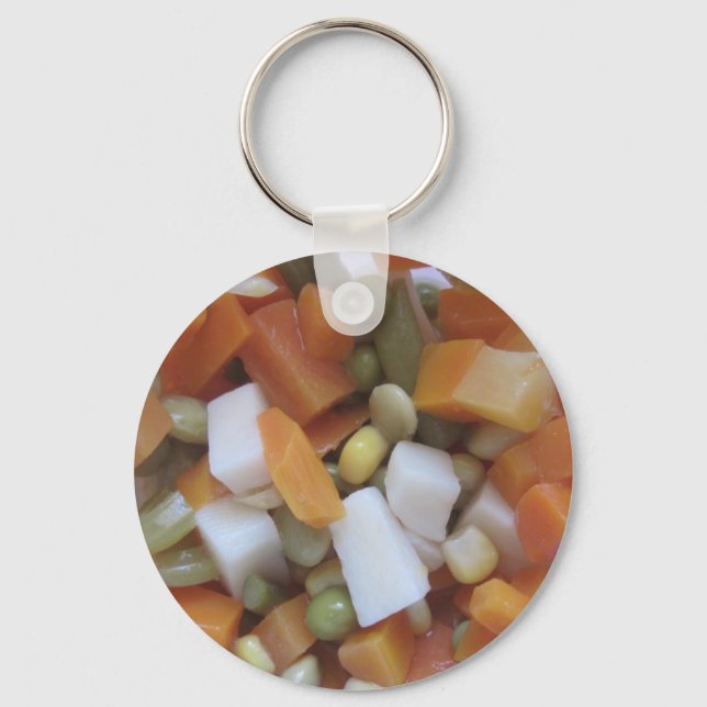 Love Mixed Vegetables Keychain (Front)