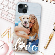 Love Modern Custom Pet Photo Paw Print Dog Lover Iphone 13 Case at Zazzle