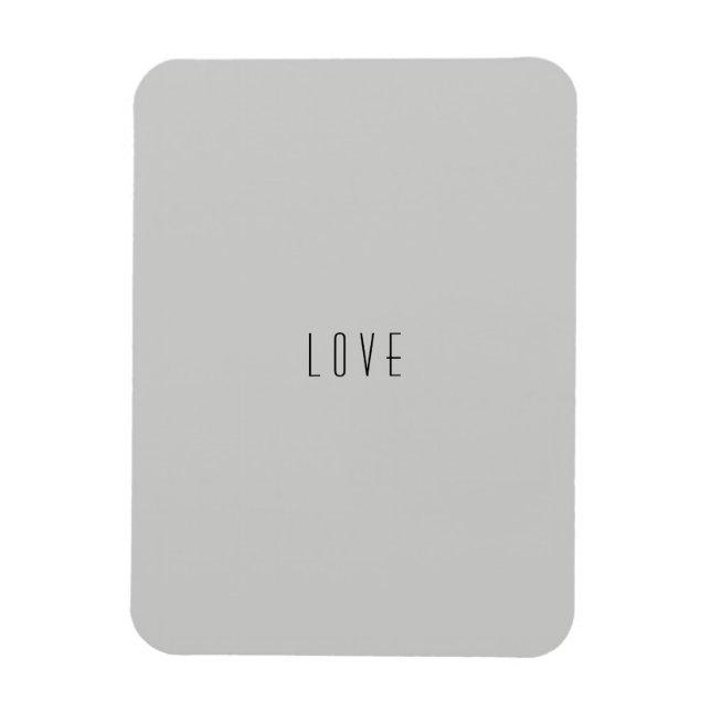 "Love" Modern Flexible Photo Magnet (Vertical)