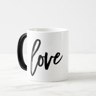 Love Modern Trendy Script Typography Type Black Color Morph Mug