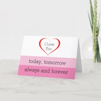 Love Modern Valentine's Day Holiday Greeting Card