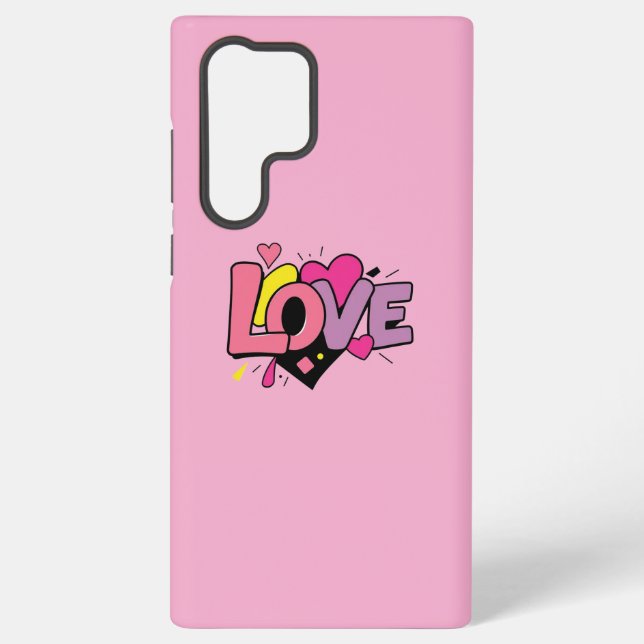  Love Modern Watercolor Artsy Valentine's Day Samsung Galaxy Case (Back)