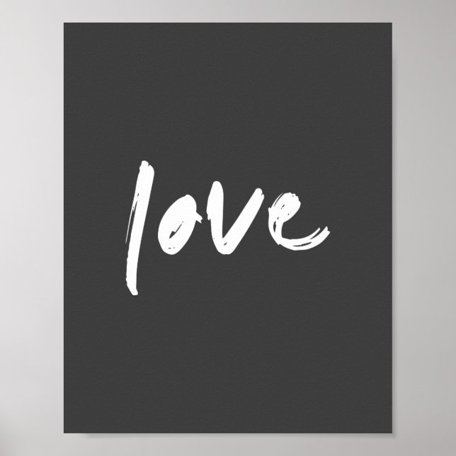 Love Modern | Word Quote Minimalist Stylish Trendy Poster (Front)