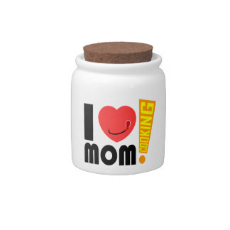 love mom cooking candy jar