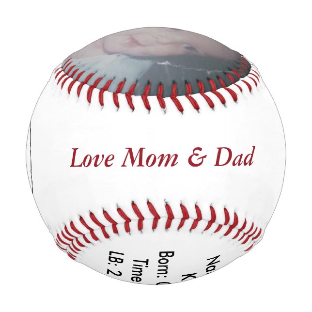 Love Mom & Dad Baby Baseball (Back)