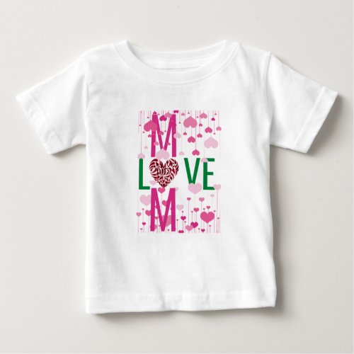 Love Mom Happy mom birthday Red Mothers day 2022 Baby T_Shirt