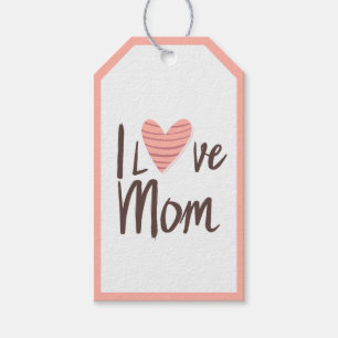 Love Mom Heart - Mother's Day Gift Tags