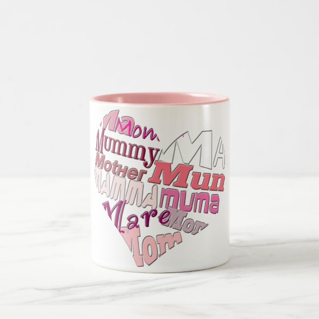 Love Mom Two-Tone Coffee Mug (Center)