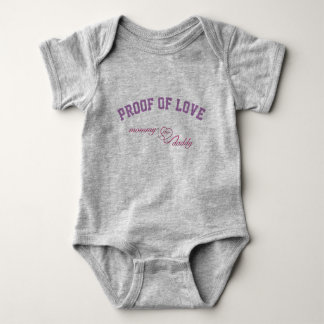Love mommy and daddy baby bodysuit