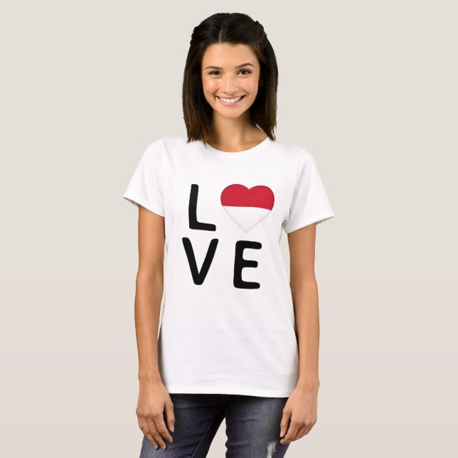 Love - Monaco Flag T-Shirt (Front Full)