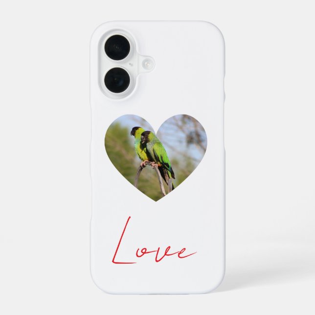 Love - Monk Parakeet Couple iPhone Case (Back)