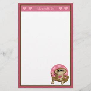 Love Monkey - Personalized Stationery