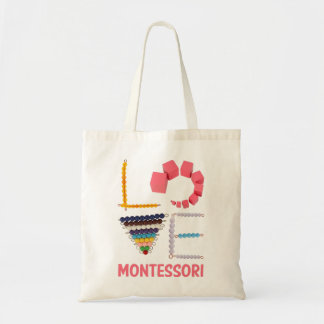 Love Montessori Education Math Teacher Tote Bag