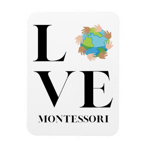 Love  Montessori  Hands Around The World  Magnet