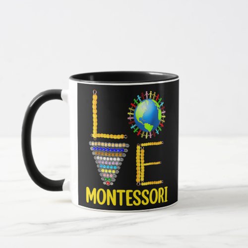 Love Montessori Teacher Montessori Education Back Mug