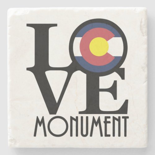 LOVE Monument Colorado Stone Coaster