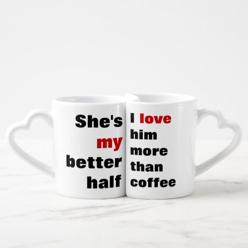 love more than coffee coffee mug set