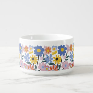 Love More Worry Less Floral Chili Bowl