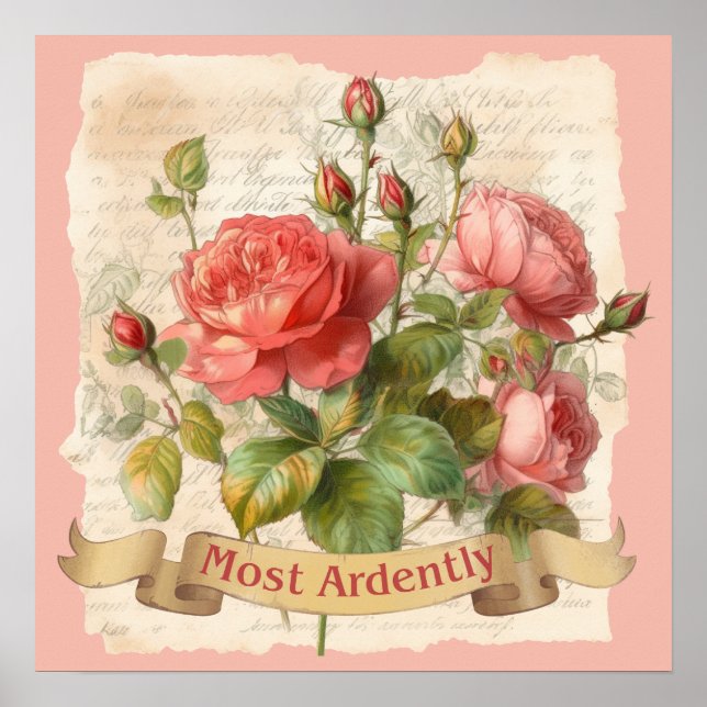 LOVE - Most Ardently - Mr Darcy Poster (Front)