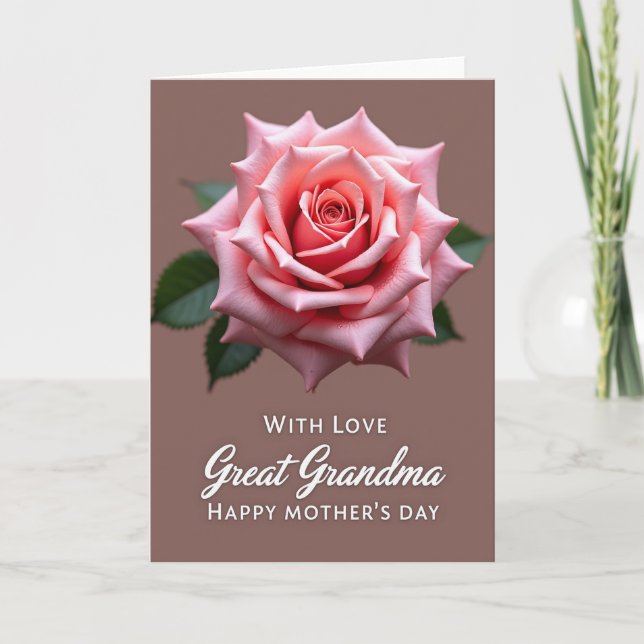 Love Mothers Day Rose Card (Front)