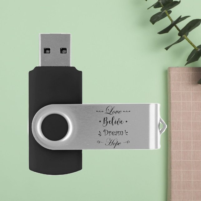 Love Motivational Phrases Memory USB Flash Drive (Memoria con frase motivacion)