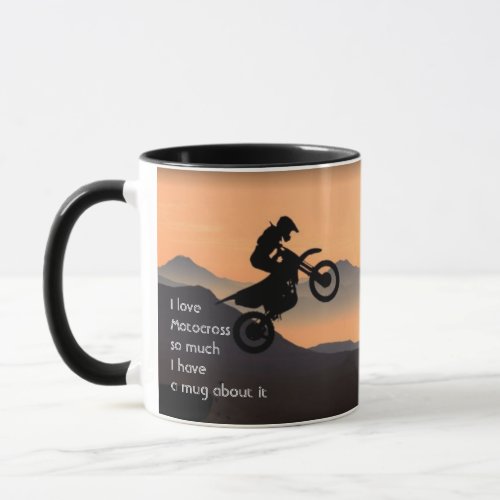 Love Motocross Biking So Much Fun Quote Mug