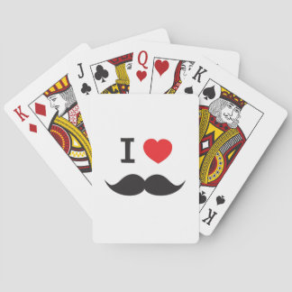 Love Moustache Poker Cards