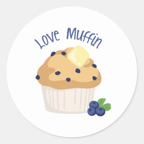 Love Muffin Classic Round Sticker