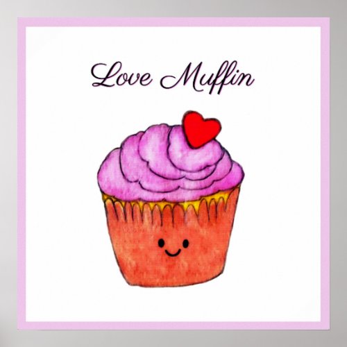 Love Muffin _ Pink Poster