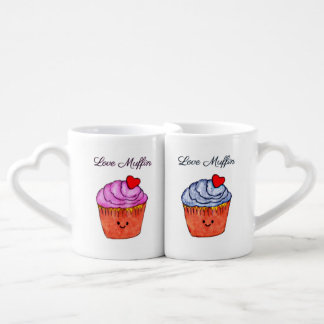 Love Muffins (Pink and Blue) - Coffee Mug Set